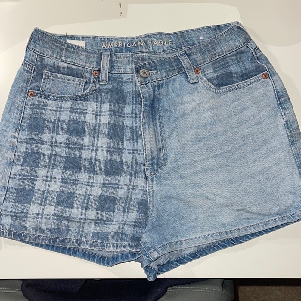American Eagle Highest Waist Denim Mom Shorts